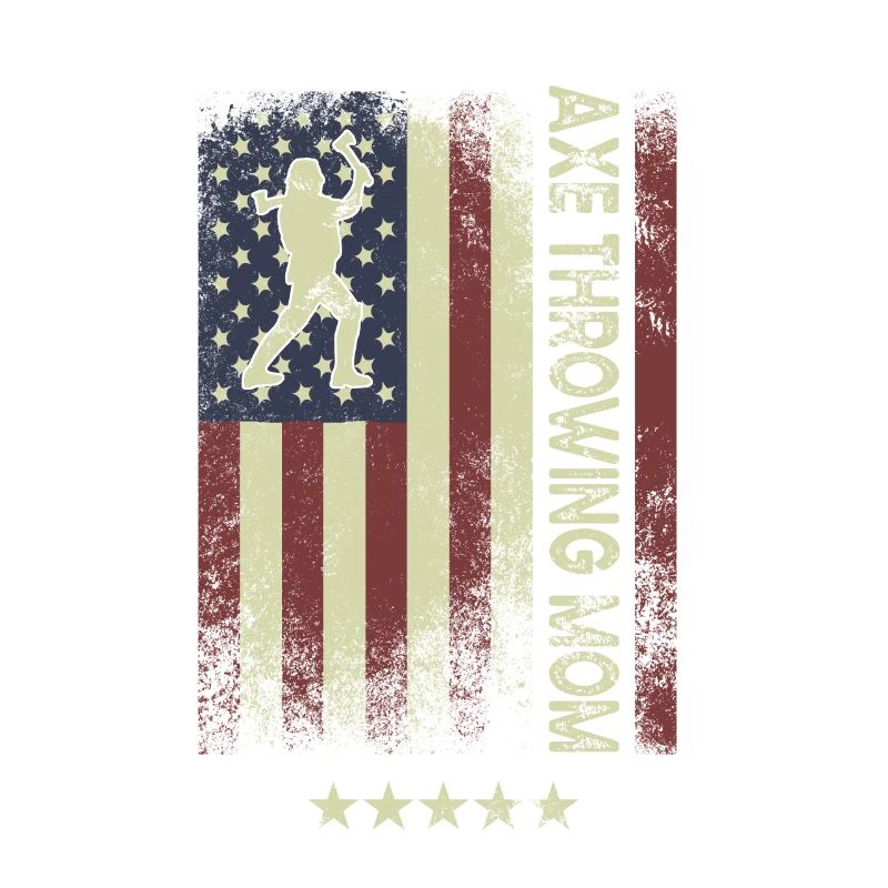 Drapeau des États-Unis - Mère lanceuse de hache