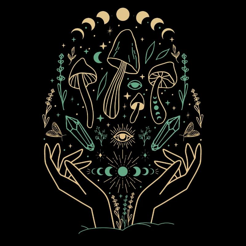 Champignons Boho & Minimalisme Goblincore Esthétique