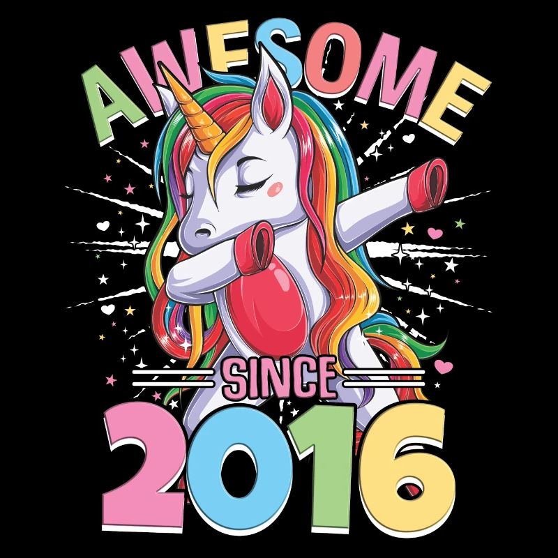 Regenbogen Einhorn 7. Geburtstag Mädchen 7 Jahre