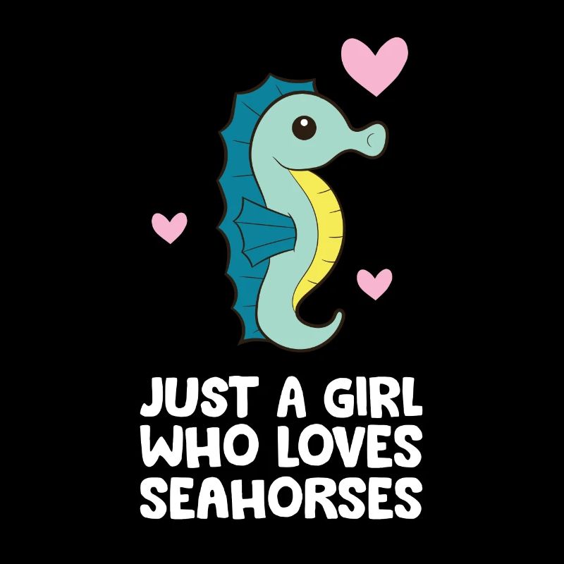 Nur ein Mädchen, das Seepferdchen liebt