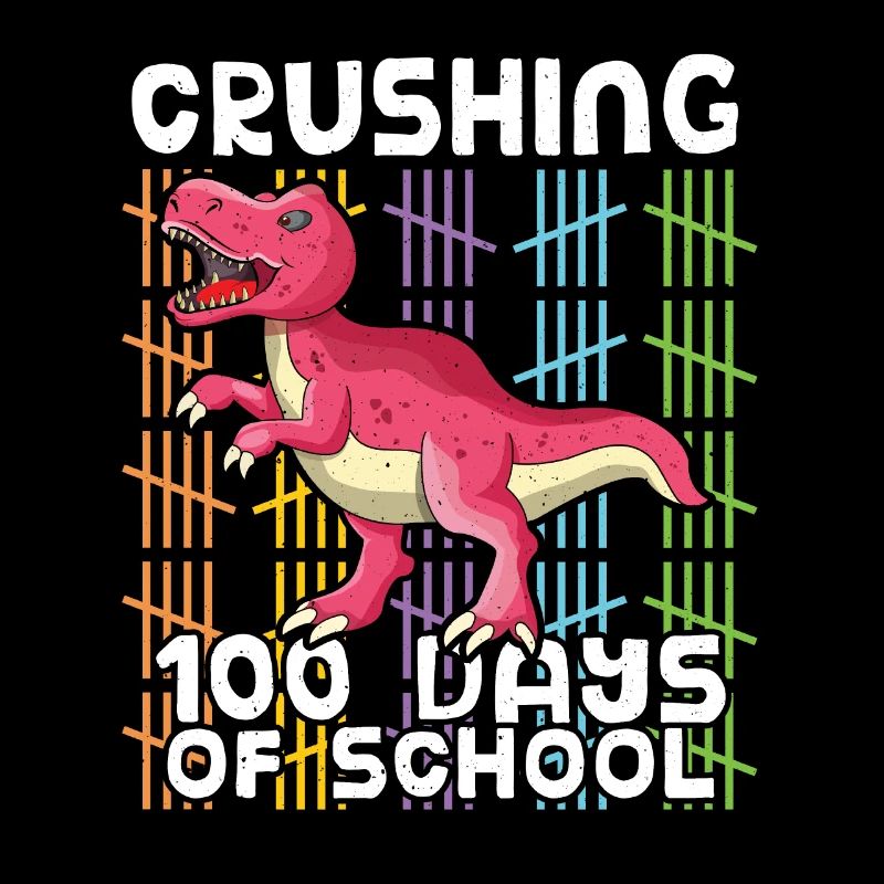 100. Tag Dinosaurier zerquetschen 100 Tage Schule