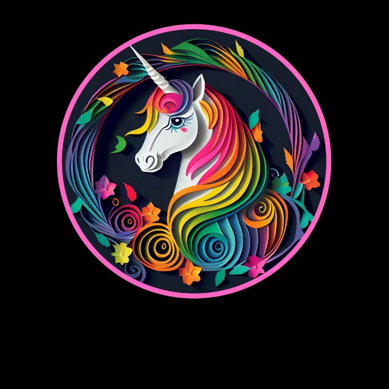 Type de conception de papier d’une licorne mignonne 1