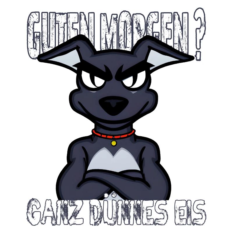 Ganz Dünnes Eis Morgenmuffel Hund Kaffee