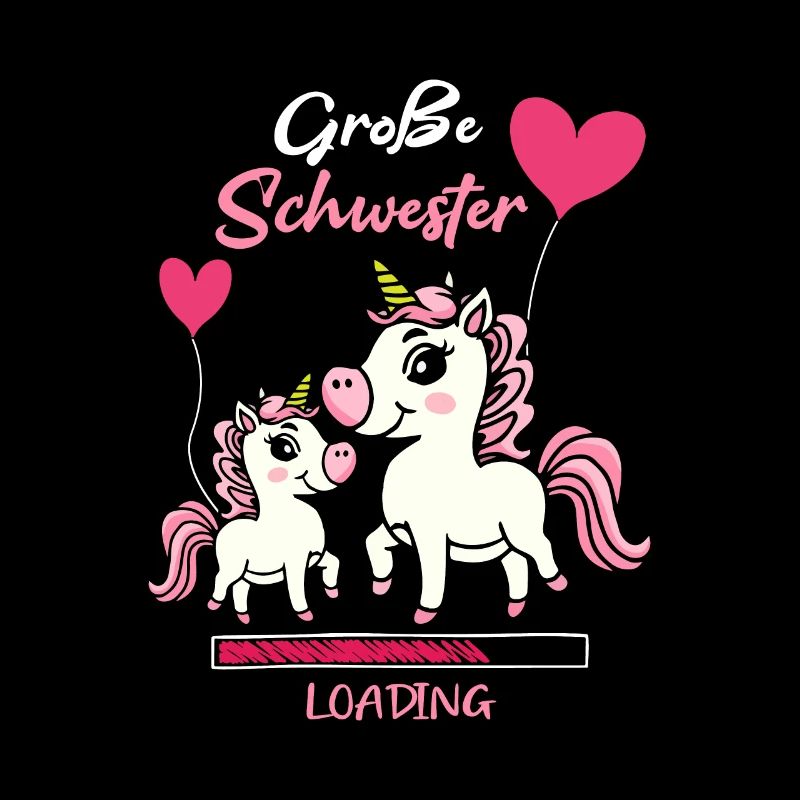 Große Schwester Loading Einhorn Luftballon