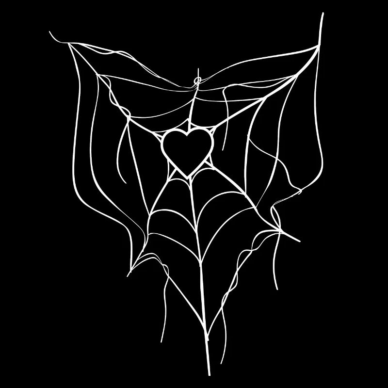 Spider Web Heart Goth Gothic Spider Net