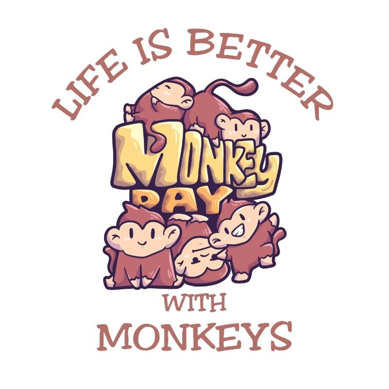 Singe disant que la vie est meilleure avec les singes