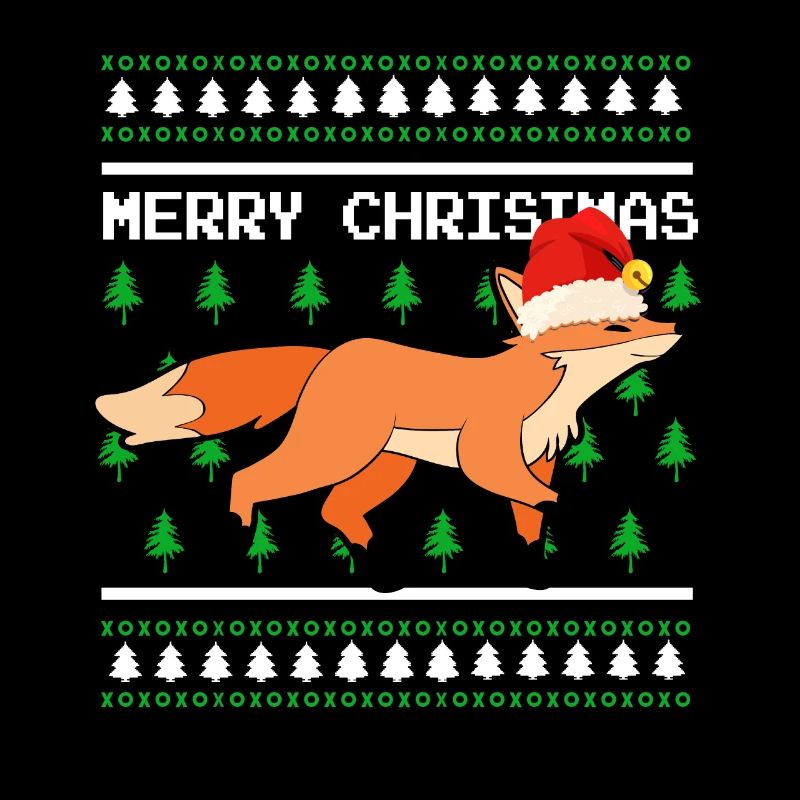 Moche pull de Noël Tshirt Renard de Noël