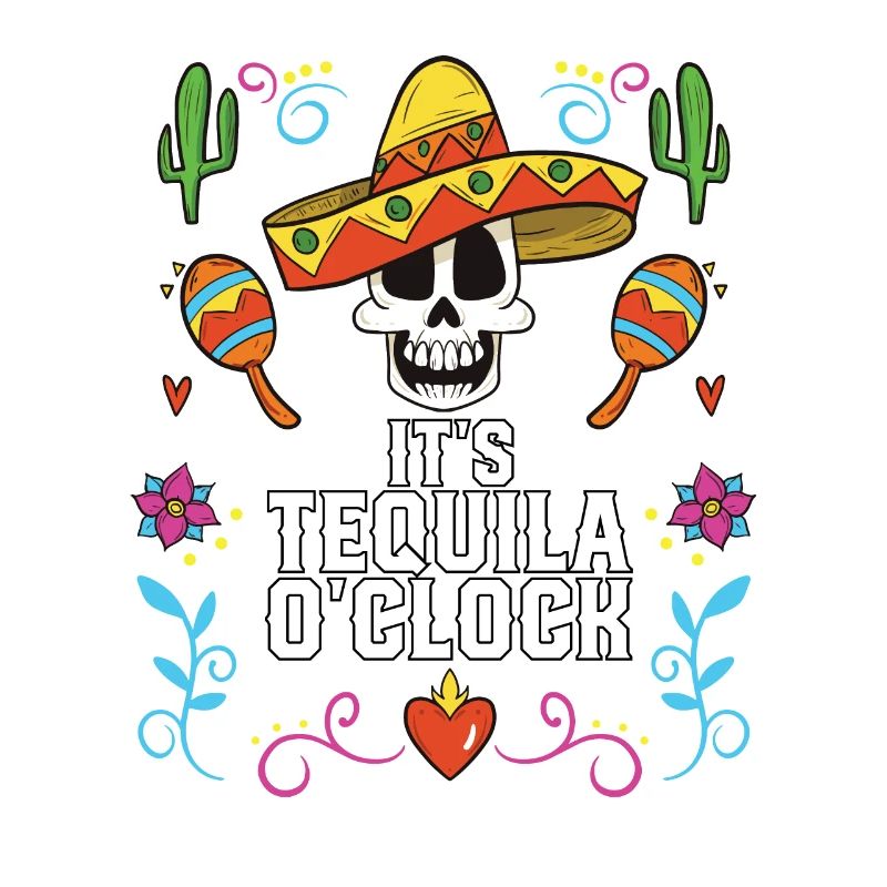 It's Tequila Oclock Alcoholic Tequila Drinker