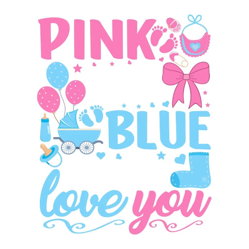 Rosa oder Blau Ich liebe dich schon Junge oder Mädchen