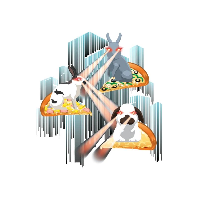 Laser Rabbits Pizza Easter Space