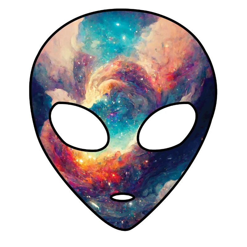 Cosmic Alien Head Nebula Galaxy Outer Space