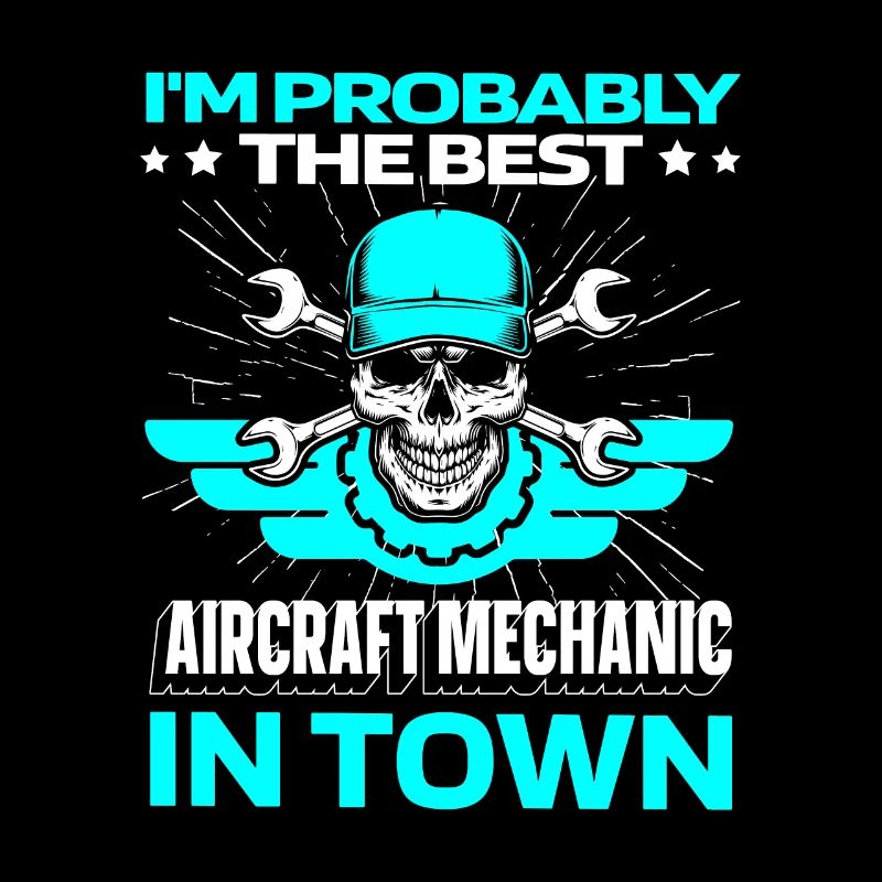 Airplane Mechanic Skull