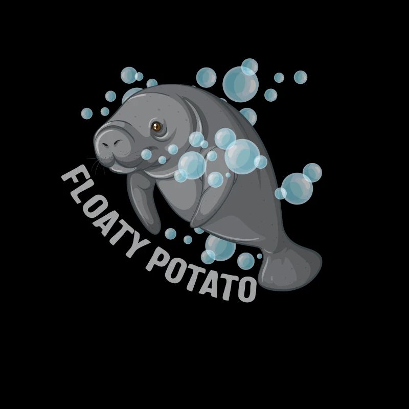 Manatee Shirt, Floaty Potato Funny Cute Manatee