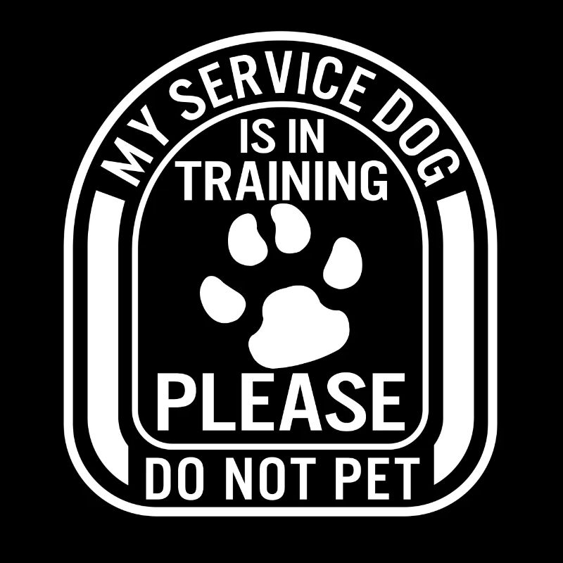 Mon chien d’assistance est en formation s’il vous plaît ne pas caresser