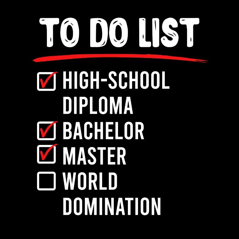 To Do Liste Abitur Bachelor Abschluss Master