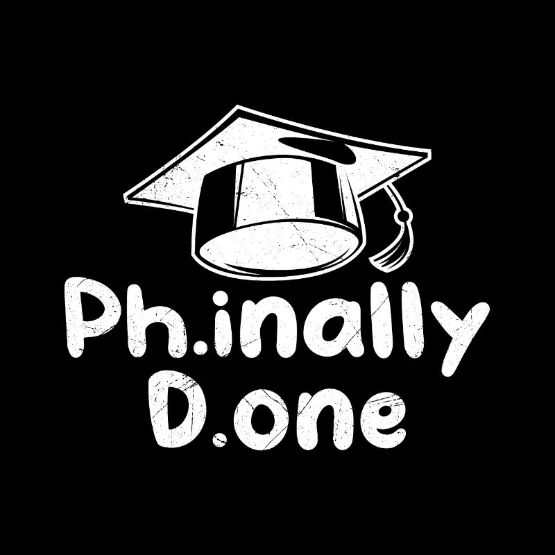 Phinished Endlich fertig Doktor Ph.D Doktortitel