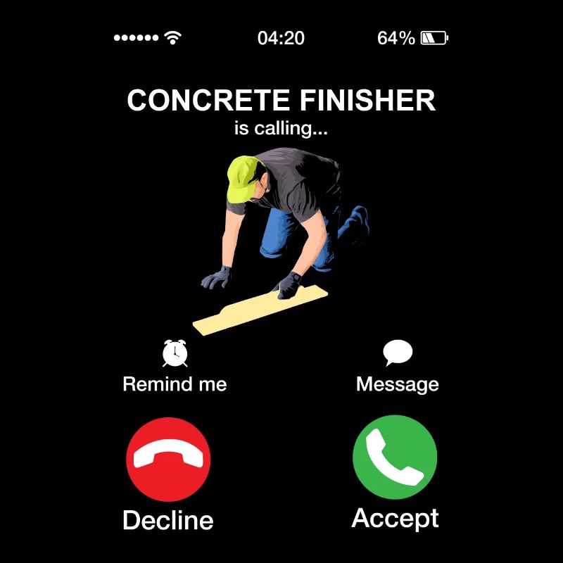Concrete Finisher Is Calling Construction Worker