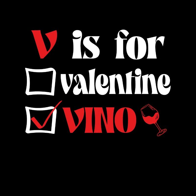 V pour le vin de Saint-Valentin