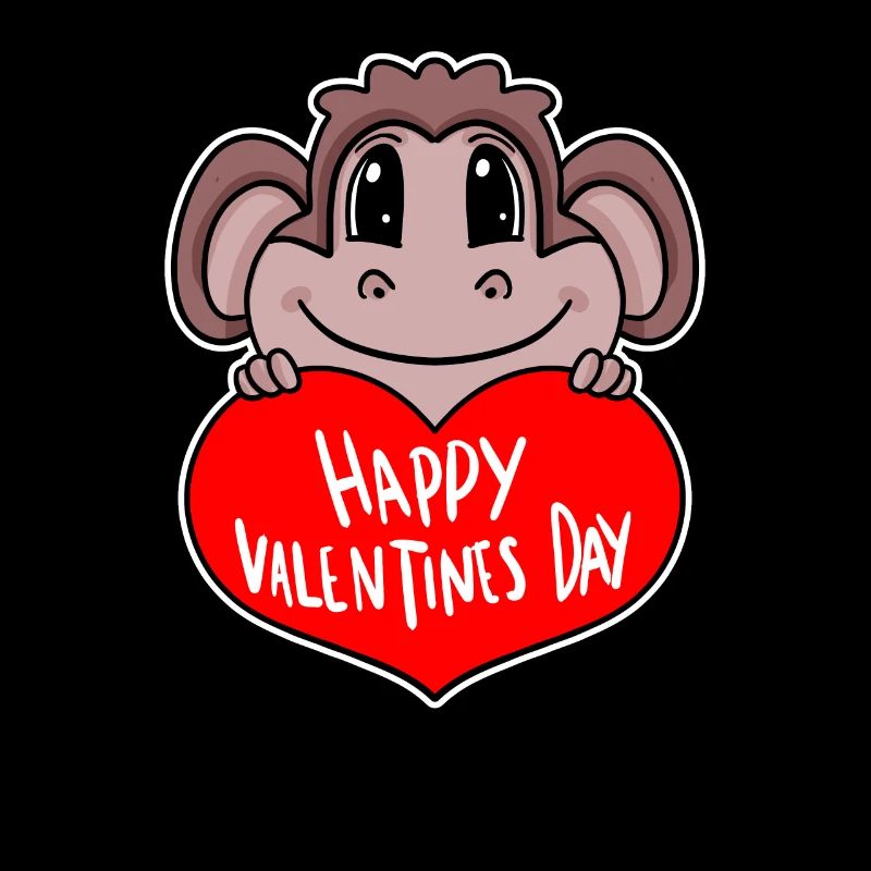 Singe de cœur de la Saint-Valentin