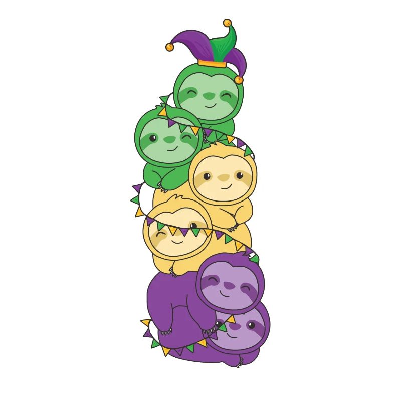 let the shenanigans begin Mardi Gras Sloth Tower