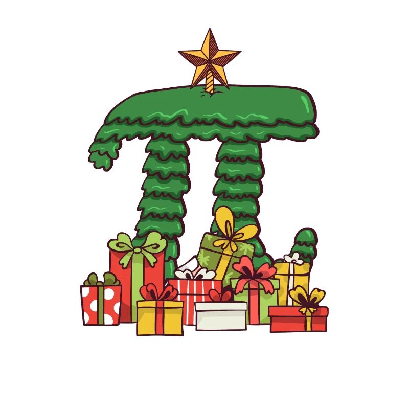 Sapin de Noël Pi - Math Pi Noël