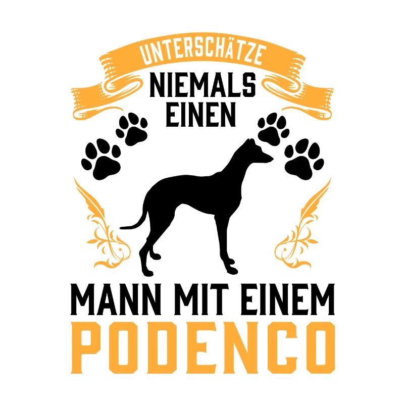 Mann mit Podenco Jagdhund spanischer Podenco