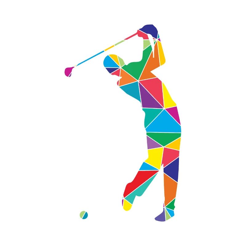 Low Poly Golfer Polygon Golf