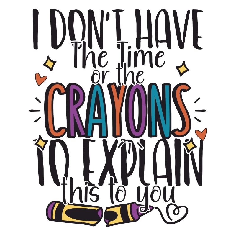 Ich habe nicht die Zeit oder die Buntstifte