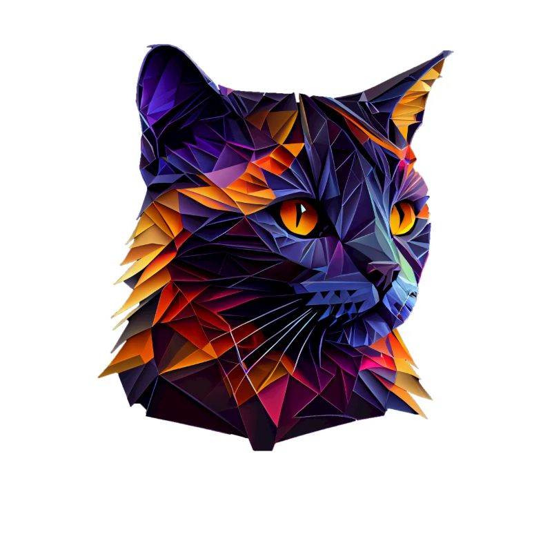 Chaton Chaton Chat Polygone Chat