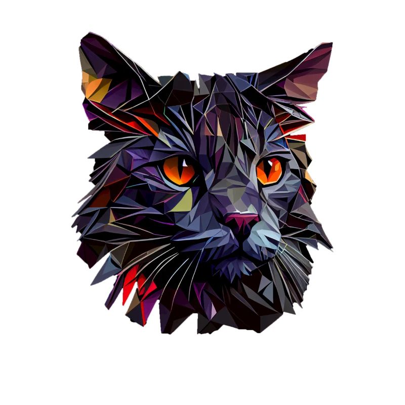 Chaton Chaton Chat Polygone Chat