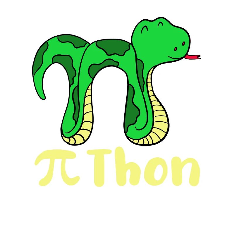 Lustige Schlange Pi Tag Mathe Python Wissenschaft Witz