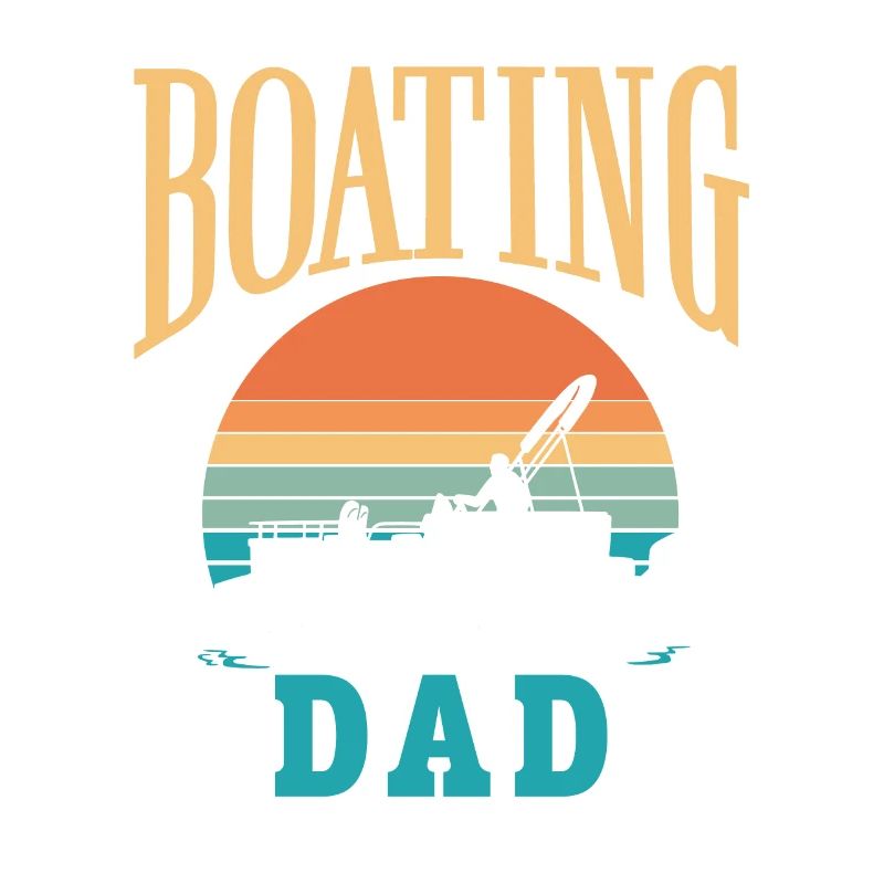 Bootfahrender Vater Boot Schiff Yacht Bootfahren