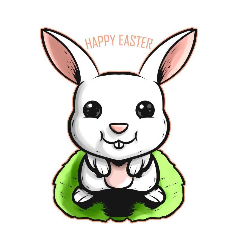 Happy Easter Rabbit On Easter