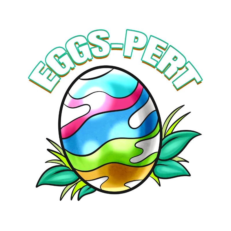 Funny Easter Egg With Lettering Eggs-pert On