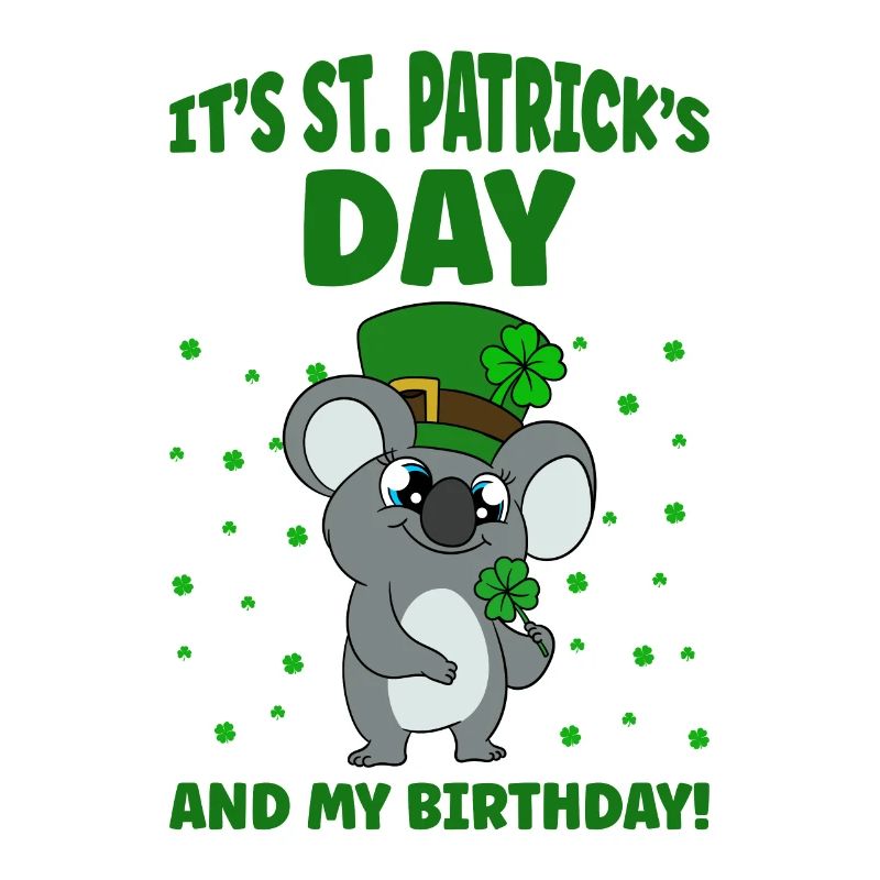 Mignon koala avec chapeau Saint-Patrick