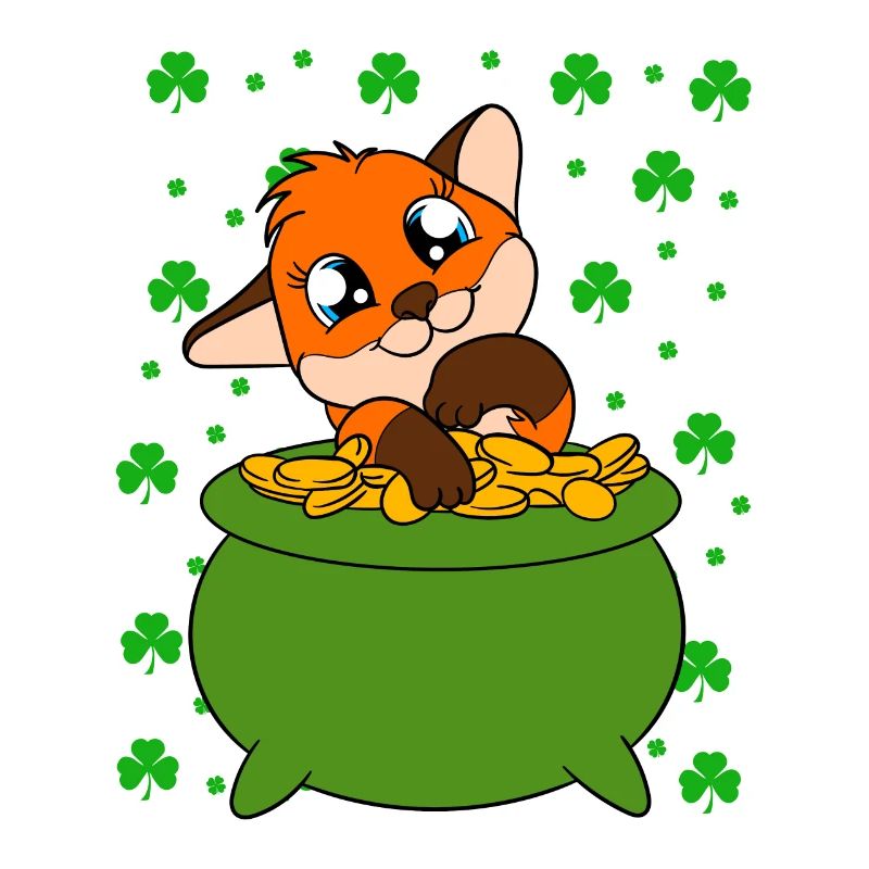 Mignon trèfle renard Saint-Patrick