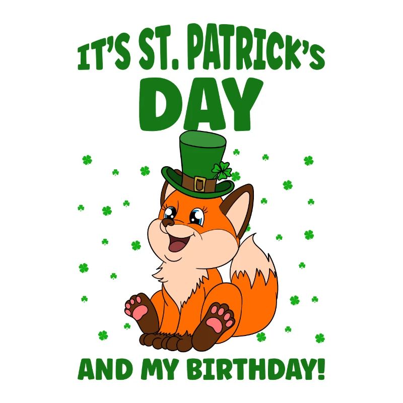 Cute Fox Clover St. Patrick's Day