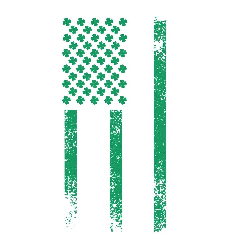 Le trèfle de la Saint-Patrick des États-Unis quitte le drapeau des États-Unis