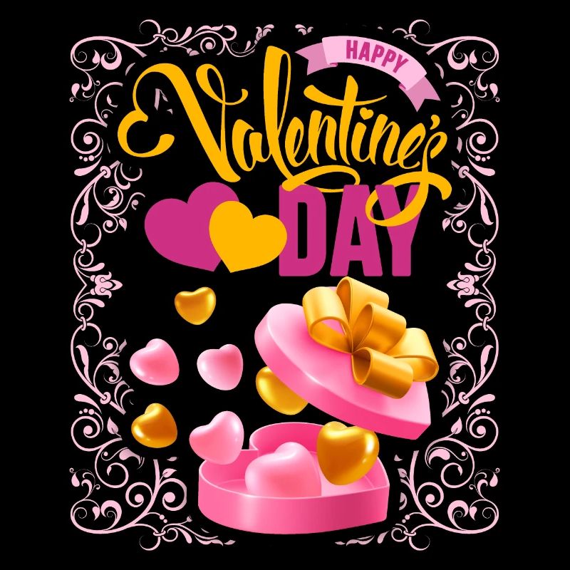 Typographie de la Saint-Valentin, Cœurs, Joyeuses-Saint-Valentin