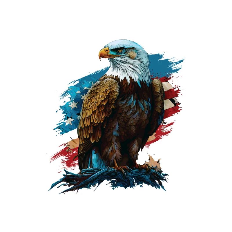 Gawd Bless Murica American Bald Eagle Funny
