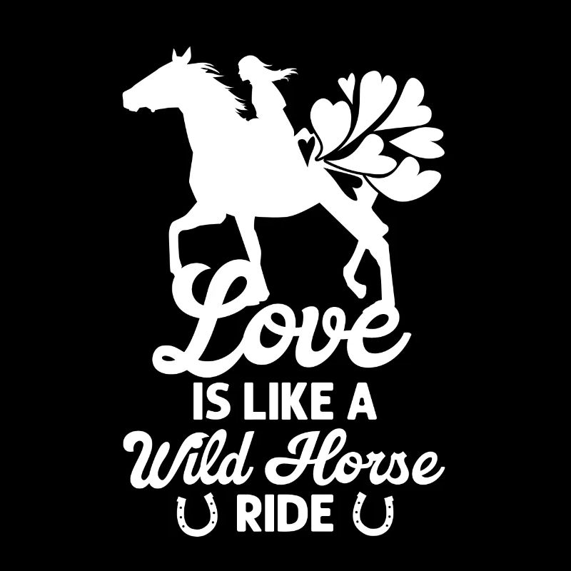 Valentinstag Pferd Reiten Liebe Pferd Silhouette
