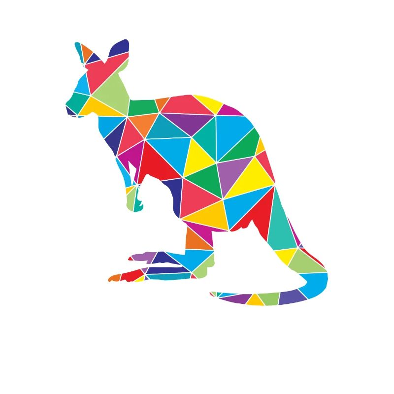 Low Poly Kangaroo Geometry Kangaroo