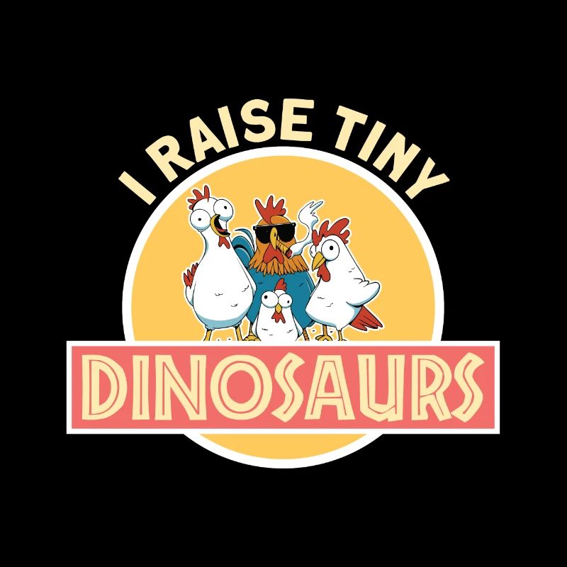 I raise tiny Dino chicken rooster farmer dinosaur
