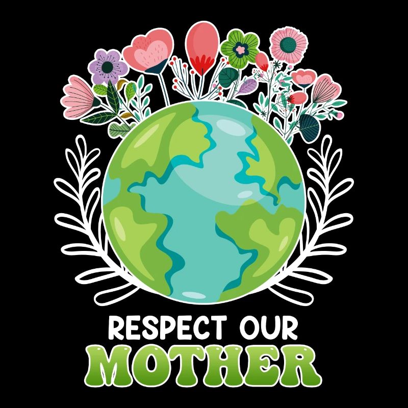 Rettet die Erde Umweltschützer Mutter Erde