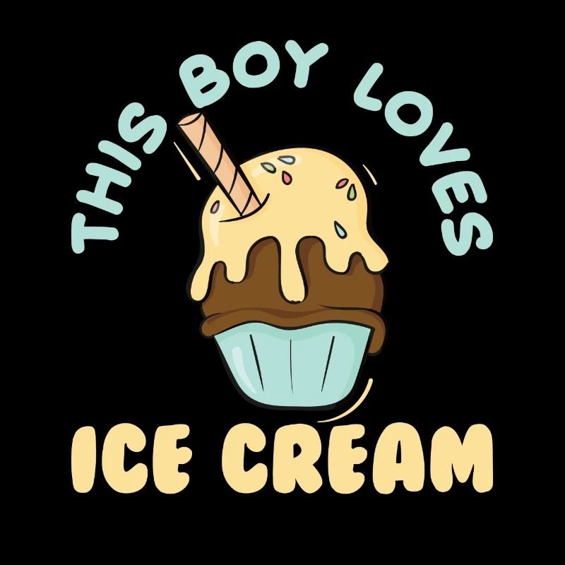 Ce garçon aime la crème glacée Eiscreme Eis