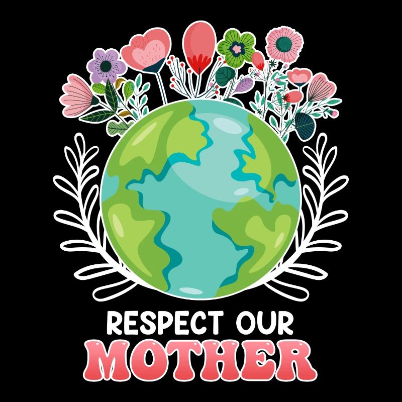 Rettet die Erde Umweltschützer Mutter Erde