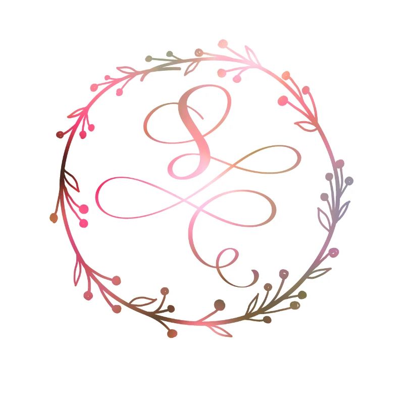 Monogram, letter S, calligraphy ornament
