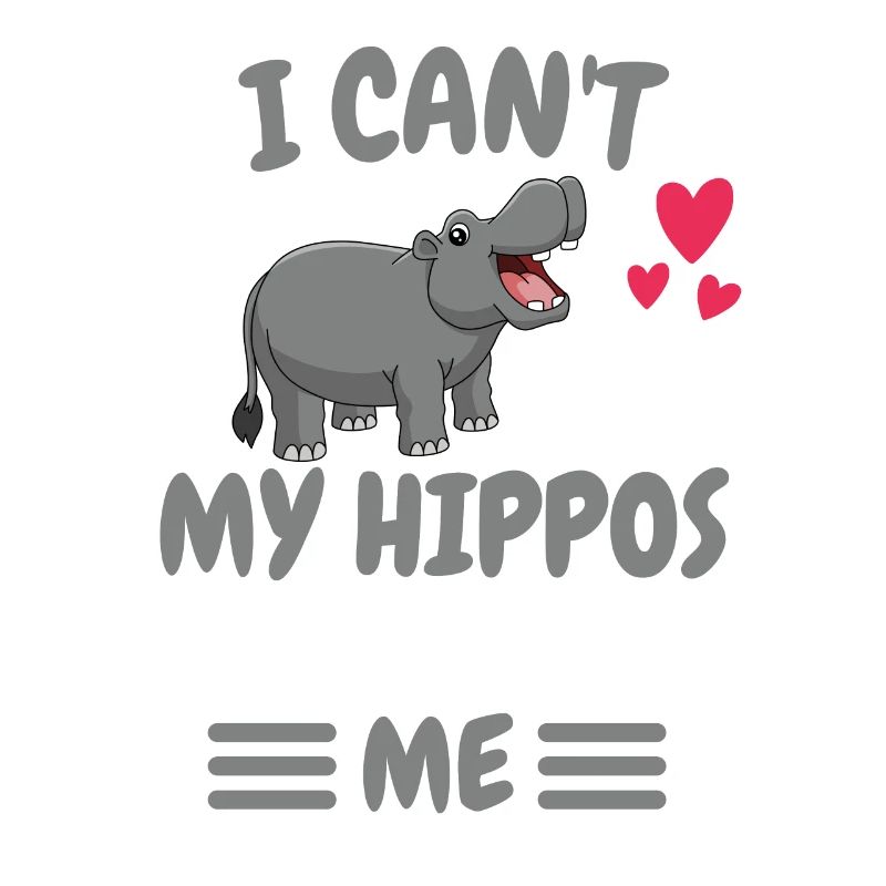 Ich kann nicht Hippo Afrika Tier Geschenk Nilpferd
