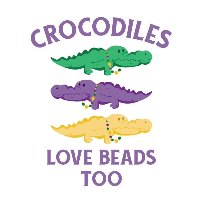 Mardi Gras Carnaval Crocodile Perles Faune