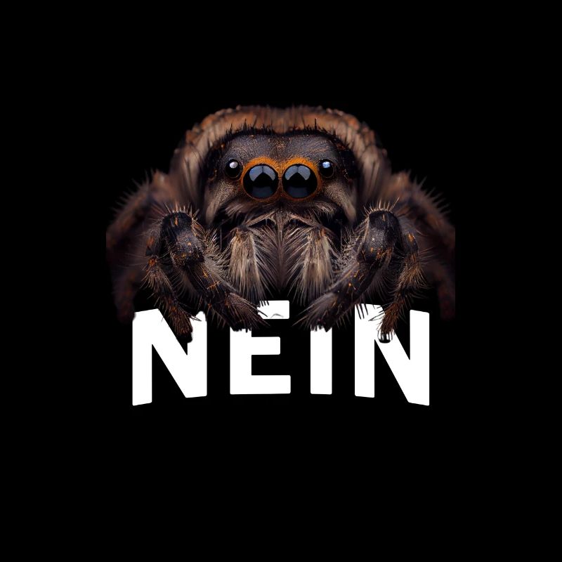 Statement Spinne, Nö Fun, Einfach Nö, Nein